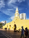 Cartagena, Panama, August 30, 2019 - Cathedral in the old town of Cartagena