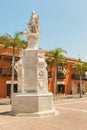 Cartagena, Plaza Aduana, `La Heroica` memorial to Christopher Co