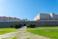 CARTAGENA, SPAIN - 22 FEBRUARY 2019 View from Parque el Batel on Cuartel de Antiguones, also known today as Antigones, in the old