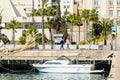 CARTAGENA, SPAIN - FEBRUARY 22, 2019 View from the promenade in the harbor to the beautiful bay, a historic and unique place by