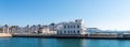 CARTAGENA, SPAIN - FEBRUARY 22, 2019 View from the promenade in the harbor to the beautiful bay, a historic and unique place by