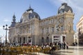 Cartagena, Spain - November 17, 2017: square in front of Ayuntamiento Palacio Consistorial ,Beautiful landmark