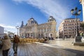 Cartagena, Spain - November 17, 2017: square in front of Ayuntamiento Palacio Consistorial ,Beautiful landmark