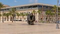 Cartagena Spain statue To Victims of Terrorism in busy Spanish port city