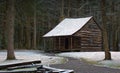 A Touch Of Snow On Cabin Royalty Free Stock Photo