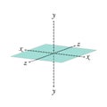 Cartesian coordinate system perspective grid three-dimensional. Vector isometric solid shapes projection. geometry and algebra