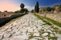Carthage - Ancient Roman paved Royalty Free Stock Photo