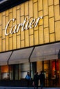 Cartier`s store and its logo