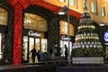 Cartier storefront with Christmas decorations