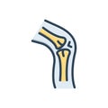 Color illustration icon for Cartilage, disease and femur