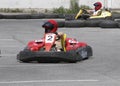 Carting cars on track Royalty Free Stock Photo