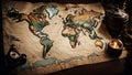 Cartographic Canvas: World Map Masterpiece