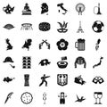 Cartography icons set, simple style