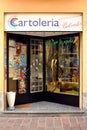 Cartoleria, stationery store in Italy Royalty Free Stock Photo