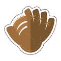 carton baseball glove sport icon Royalty Free Stock Photo