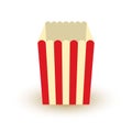 Carton bowl empty of popcorn vector icon. Royalty Free Stock Photo