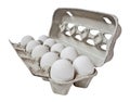 Carton box with white eggs isolated. png transparent Royalty Free Stock Photo