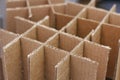 Carton boxes for bottles. Cardboard empty packaging. Waste recycling. Craft Paper parcels. Royalty Free Stock Photo