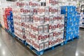 Carton Boxes of Coors Light brand pilsen style beer for sale Royalty Free Stock Photo