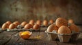 A Carton of Brown Eggs.AI generated image Royalty Free Stock Photo