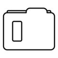 Carton folder icon, outline style Royalty Free Stock Photo