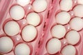 Carton of Fresh Chicken Eggs Close up on Table Royalty Free Stock Photo
