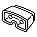 Carton game glasses icon, outline style