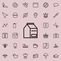 a carton of milk icon. Detailed set of minimalistic line icons. Premium graphic design. One of the collection icons for websites,