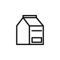 a carton of milk icon. Element of minimalistic icons for mobile concept and web apps. Thin line icon for website design and develo Royalty Free Stock Photo