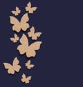 Carton paper butterflies with copy space Royalty Free Stock Photo