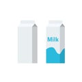 Carton paper packaging box, empty milk product package, pack container Royalty Free Stock Photo