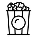 Carton popcorn icon, outline style Royalty Free Stock Photo