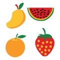 Carton Realistice Fruit Vector Avatar Art. Royalty Free Stock Photo