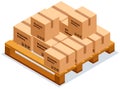 Carton square box, delivery and packaging of goods for comfortable transportation, shipping