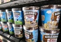 Cartons of Ben & Jerry`s Ice Cream