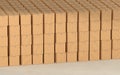 Cartons stacked together, factory warehouse, 3d rendering