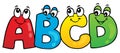 Cartoon ABCD letters theme 1