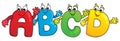 Cartoon ABCD letters theme 3