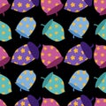 Cartoon acorns seamless pattern for wrapping paper and fabrics and linens and kids clothes print and festive Royalty Free Stock Photo