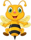 Cartoon adorable bees