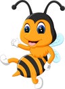 Cartoon adorable bees