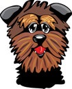 Cartoon Affenpinscher dog