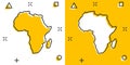 Cartoon Africa map icon in comic style. Atlas illustration pictogram. Country geography sign splash business concept