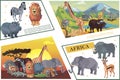 Cartoon African Safari Concept Royalty Free Stock Photo