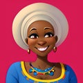 Cartoon African Woman