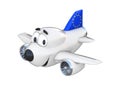 Cartoon airplane with a smiling face - European Union flag