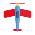 Cartoon airplane toy object for small children to play, flat style icon