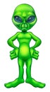 Cartoon Alien Royalty Free Stock Photo