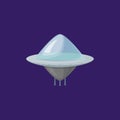 Cartoon Alien Spaceship or Ufo Ship. Vector Royalty Free Stock Photo