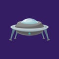 Cartoon Alien Spaceship or Ufo Ship. Vector Royalty Free Stock Photo